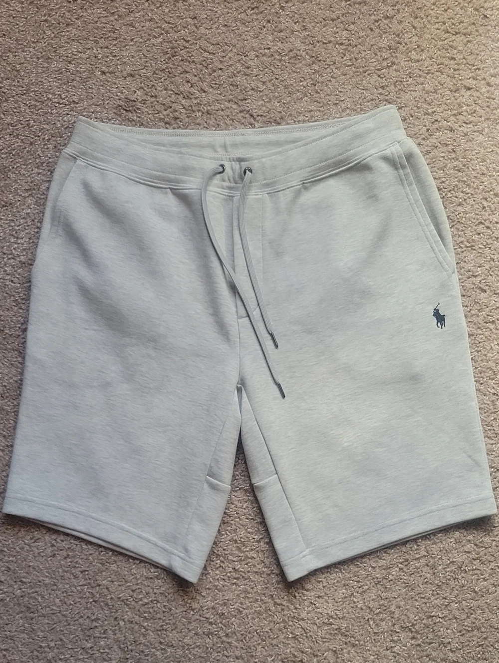 Polo by Ralph Lauren Heather Gray Knit Drawstring Shorts